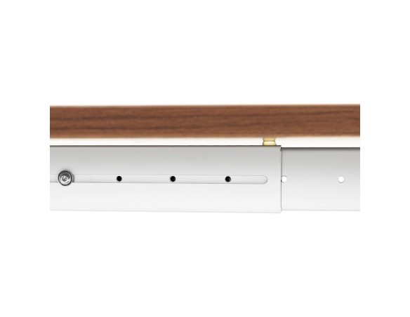 Bureau réglable en hauteur OSMOSE en bois Noyer et métal blanc - 160x80 cm