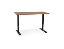Bureau réglable en hauteur OSMOSE en bois Noyer et métal noir - 140x70 cm