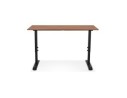 Bureau réglable en hauteur OSMOSE en bois Noyer et métal noir - 140x70 cm