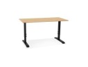 OT02360NABL 5404028343845 Bureau réglable en hauteur OSMOSE en bois finition naturelle et métal noir - 140x70 cm