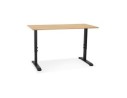 Bureau réglable en hauteur OSMOSE en bois finition naturelle et métal noir - 140x70 cm