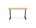 Bureau réglable en hauteur OSMOSE en bois finition naturelle et métal noir - 140x70 cm