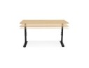 Bureau réglable en hauteur OSMOSE en bois finition naturelle et métal noir - 140x70 cm