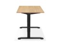 Bureau réglable en hauteur OSMOSE en bois finition naturelle et métal noir - 140x70 cm
