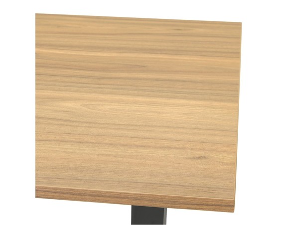 Bureau réglable en hauteur OSMOSE en bois finition naturelle et métal noir - 140x70 cm