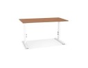 OT02380WAWH 5404028343883 Bureau réglable en hauteur OSMOSE en bois Noyer et métal blanc - 140x70 cm