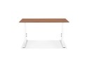 Bureau réglable en hauteur OSMOSE en bois Noyer et métal blanc - 140x70 cm