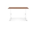 Bureau réglable en hauteur OSMOSE en bois Noyer et métal blanc - 140x70 cm