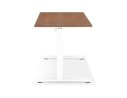 Bureau réglable en hauteur OSMOSE en bois Noyer et métal blanc - 140x70 cm