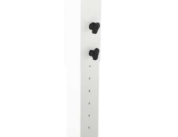 Bureau réglable en hauteur OSMOSE en bois Noyer et métal blanc - 140x70 cm
