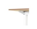 Bureau réglable en hauteur OSMOSE en bois finition naturelle et métal blanc - 140x70 cm