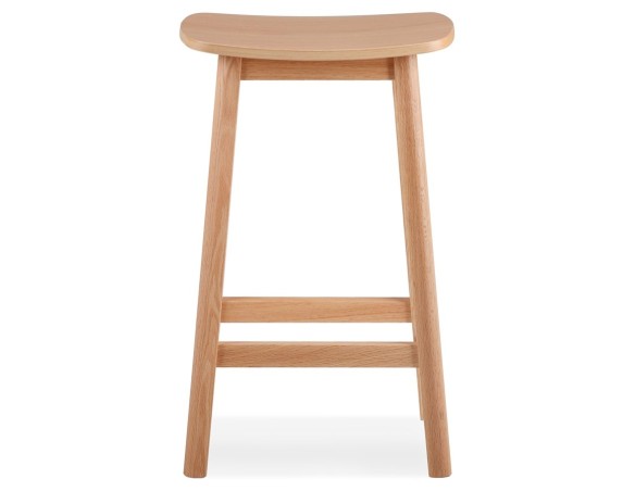 Tabouret snack mi-hauteur DUMAS MINI en bois finition naturelle