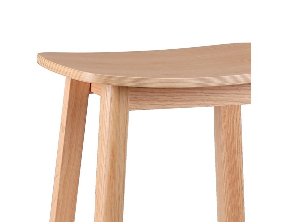 Tabouret snack mi-hauteur DUMAS MINI en bois finition naturelle
