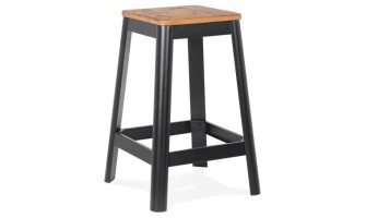 BS03450BL 5420072087887 Tabouret snack mi-hauteur LIDYA MINI noir style industriel