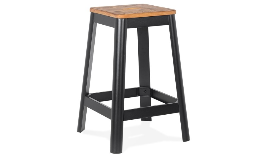 BS03450BL 5420072087887 Tabouret snack mi-hauteur LIDYA MINI noir style industriel