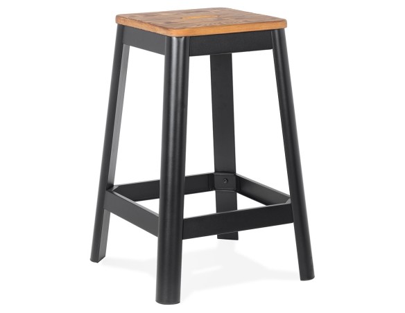BS03450BL 5420072087887 Tabouret snack mi-hauteur LIDYA MINI noir style industriel