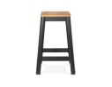 Tabouret snack mi-hauteur LIDYA MINI noir style industriel