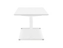 Bureau assis-debout électrique BIONIKavec plateau en bois et métal blanc - 150x70 cm