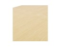 Bureau assis-debout électrique BIONIKavec plateau en bois finition naturelle et pied en métal blanc - 180x90 cm