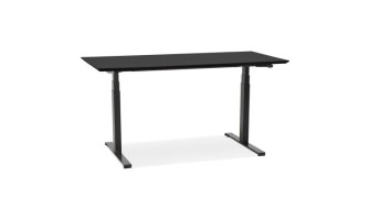 OT01440BLBL 5404028319376 Bureau assis-debout électrique BIONIKavec plateau en bois et métal noir - 150x70 cm