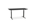 OT01440BLBL 5404028319376 Bureau assis-debout électrique BIONIKavec plateau en bois et métal noir - 150x70 cm