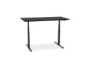 Bureau assis-debout électrique BIONIKavec plateau en bois et métal noir - 150x70 cm