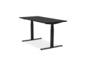 Bureau assis-debout électrique BIONIKavec plateau en bois et métal noir - 150x70 cm