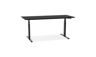 OT01470BLBL 5404028319437 Bureau assis-debout électrique BIONIKavec plateau en bois et métal noir - 180x90 cm