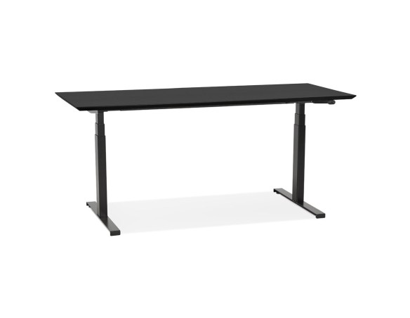 OT01470BLBL 5404028319437 Bureau assis-debout électrique BIONIKavec plateau en bois et métal noir - 180x90 cm