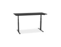 Bureau assis-debout électrique BIONIKavec plateau en bois et métal noir - 180x90 cm