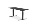 Bureau assis-debout électrique BIONIKavec plateau en bois et métal noir - 180x90 cm