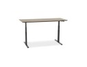 Bureau assis-debout électrique BIONIKavec plateau en bois finition Noyer et pied en métal noir - 180x90 cm
