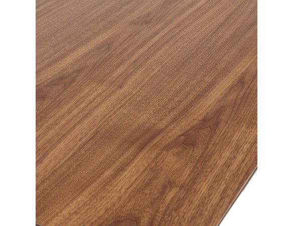 Bureau assis-debout électrique BIONIKavec plateau en bois finition Noyer et pied en métal noir - 180x90 cm