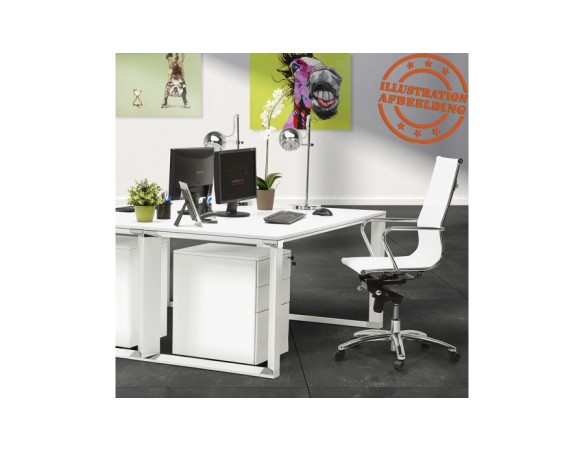 Caisson de rangement DALI blanc à tiroirs pour bureau