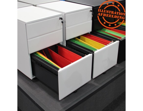 Caisson de rangement DALI blanc à tiroirs pour bureau
