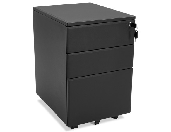OA00140BL 5420072034591 Caisson de rangement DALI noir à tiroirs pour bureau