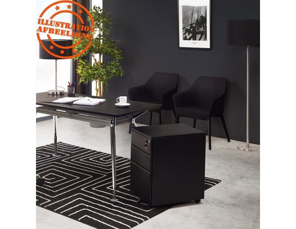 Caisson de rangement DALI noir à tiroirs pour bureau
