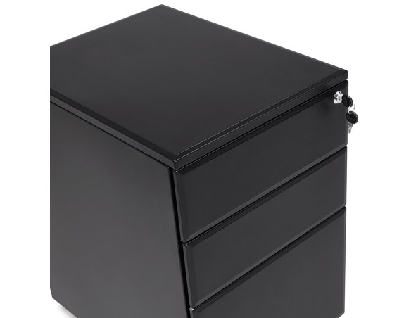 Caisson de rangement DALI noir à tiroirs pour bureau