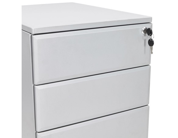 Caisson de rangement DALI gris à tiroirs pour bureau