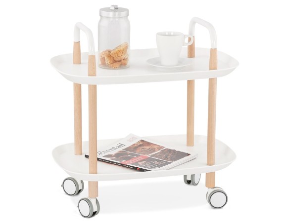 Desserte roulante VELOCE blanche design