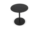 Table dappoint en marbre STONE ronde noire