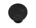 Table dappoint en marbre STONE ronde noire