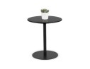 Table dappoint en marbre STONE ronde noire