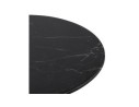 Table dappoint en marbre STONE ronde noire