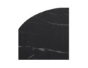 Table dappoint en marbre STONE ronde noire