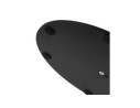 Table dappoint en marbre STONE ronde noire