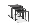 CT00850BLBL 5420072082509 Set de 3 tables gigognes emboîtables BAGGY en bois et métal noir