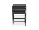 Set de 3 tables gigognes emboîtables BAGGY en bois et métal noir