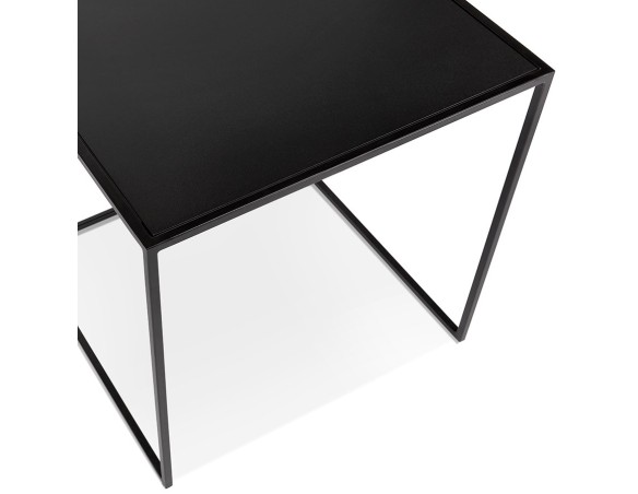 Set de 3 tables gigognes emboîtables BAGGY en bois et métal noir