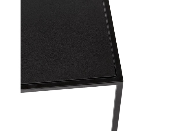 Set de 3 tables gigognes emboîtables BAGGY en bois et métal noir